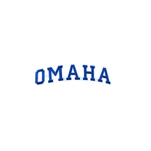 Varsity City Name Omaha in Multicolor Embroidery Patch