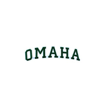 Load image into Gallery viewer, Varsity City Name Omaha in Multicolor Embroidery Patch
