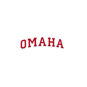 Varsity City Name Omaha in Multicolor Embroidery Patch