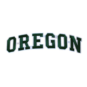 Varsity State Name Oregon in Multicolor Embroidery Patch