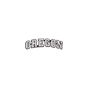 Varsity State Name Oregon in Multicolor Embroidery Patch