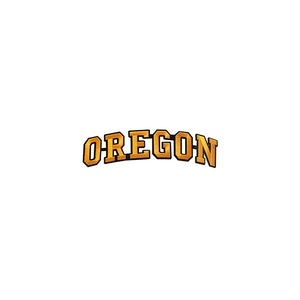 Varsity State Name Oregon in Multicolor Embroidery Patch