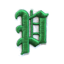 Load image into Gallery viewer, 3D Old English Roman Font Alphabets A To Z Size 2 Inches Green Embroidery Patch
