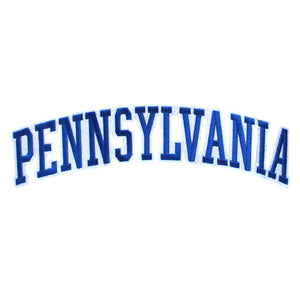 Varsity State Name Pennsylvania in Multicolor Embroidery Patch