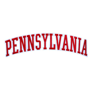 Varsity State Name Pennsylvania in Multicolor Embroidery Patch