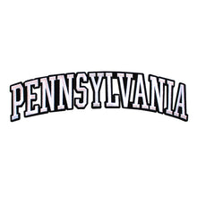 Load image into Gallery viewer, Varsity State Name Pennsylvania in Multicolor Embroidery Patch
