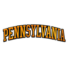 Load image into Gallery viewer, Varsity State Name Pennsylvania in Multicolor Embroidery Patch
