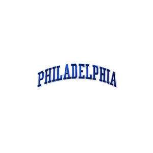 Varsity City Name Philadelphia in Multicolor Embroidery Patch