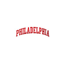 Load image into Gallery viewer, Varsity City Name Philadelphia in Multicolor Embroidery Patch
