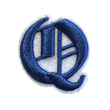 Load image into Gallery viewer, 3D Old English Roman Font Alphabets A To Z Size 3 Inches Royal Blue Embroidery Patch
