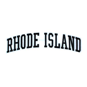 Varsity State Name Rhode Island in Multicolor Embroidery Patch