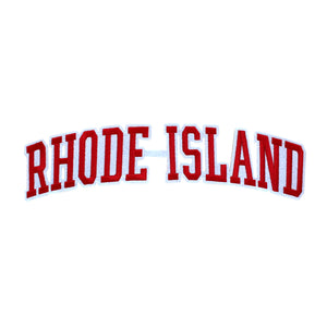 Varsity State Name Rhode Island in Multicolor Embroidery Patch