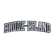 Load image into Gallery viewer, Varsity State Name Rhode Island in Multicolor Embroidery Patch
