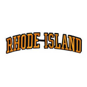 Varsity State Name Rhode Island in Multicolor Embroidery Patch