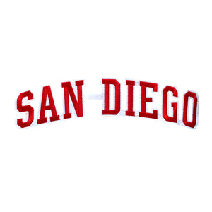 Varsity City Name San Diego in Multicolor Embroidery Patch