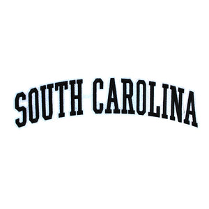 Varsity State Name South Carolina in Multicolor Embroidery Patch