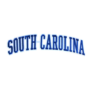 Varsity State Name South Carolina in Multicolor Embroidery Patch