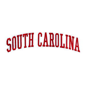 Varsity State Name South Carolina in Multicolor Embroidery Patch