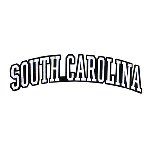 Varsity State Name South Carolina in Multicolor Embroidery Patch