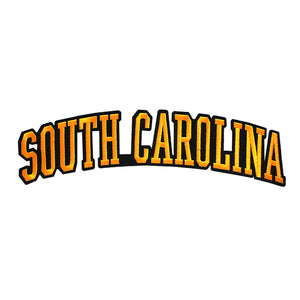 Varsity State Name South Carolina in Multicolor Embroidery Patch