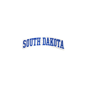 Varsity State Name South Dakota in Multicolor Embroidery Patch