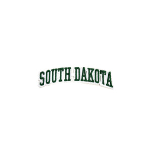 Varsity State Name South Dakota in Multicolor Embroidery Patch