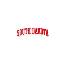 Load image into Gallery viewer, Varsity State Name South Dakota in Multicolor Embroidery Patch
