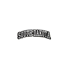 Load image into Gallery viewer, Varsity State Name South Dakota in Multicolor Embroidery Patch
