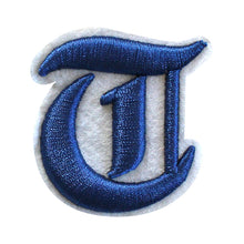 Load image into Gallery viewer, 3D Old English Roman Font Alphabets A To Z Size 2 Inches Royal Blue Embroidery Patch
