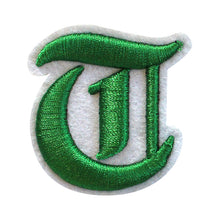 Load image into Gallery viewer, 3D Old English Roman Font Alphabets A To Z Size 2 Inches Green Embroidery Patch
