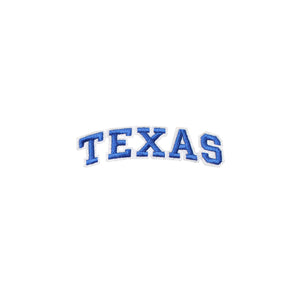 Varsity State Name Texas in Multicolor Embroidery Patch