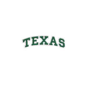 Varsity State Name Texas in Multicolor Embroidery Patch