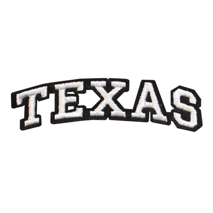 Varsity State Name Texas in Multicolor Embroidery Patch