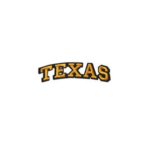 Varsity State Name Texas in Multicolor Embroidery Patch