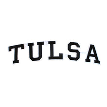 Load image into Gallery viewer, Varsity City Name Tulsa in Multicolor Embroidery Patch
