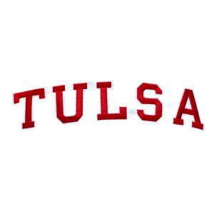 Varsity City Name Tulsa in Multicolor Embroidery Patch