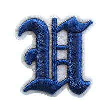 Load image into Gallery viewer, 3D Old English Roman Font Alphabets A To Z Size 2 Inches Royal Blue Embroidery Patch
