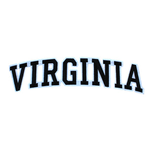 Varsity State Name Virginia in Multicolor Embroidery Patch