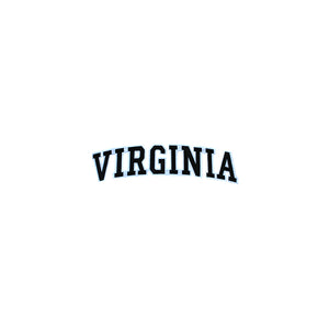 Varsity State Name Virginia in Multicolor Embroidery Patch