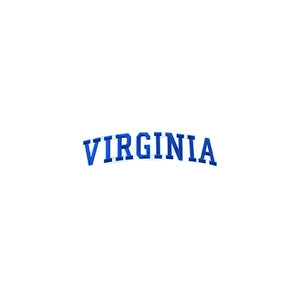 Varsity State Name Virginia in Multicolor Embroidery Patch