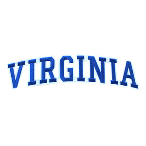 Varsity State Name Virginia in Multicolor Embroidery Patch