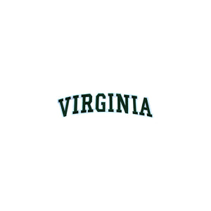 Varsity State Name Virginia in Multicolor Embroidery Patch