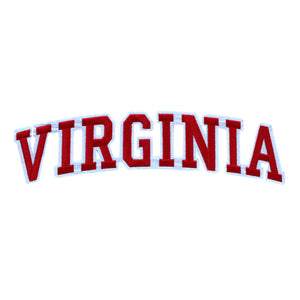 Varsity State Name Virginia in Multicolor Embroidery Patch