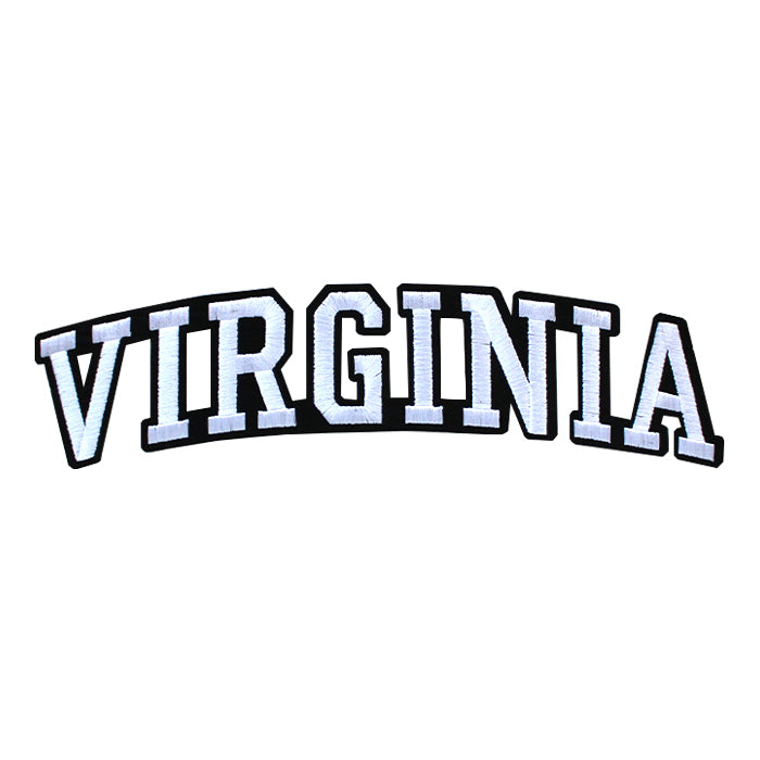 Varsity State Name Virginia in Multicolor Embroidery Patch