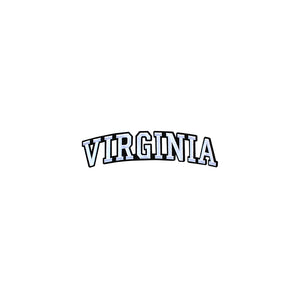 Varsity State Name Virginia in Multicolor Embroidery Patch