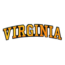 Load image into Gallery viewer, Varsity State Name Virginia in Multicolor Embroidery Patch
