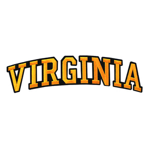 Varsity State Name Virginia in Multicolor Embroidery Patch