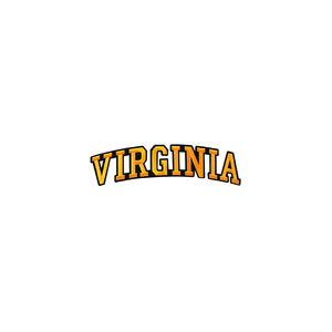 Varsity State Name Virginia in Multicolor Embroidery Patch