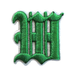 3D Old English Roman Font Alphabets A To Z Size 3 Inches Green Embroidery Patch