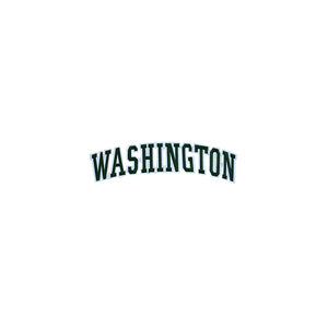 Varsity State Name Washington in Multicolor Embroidery Patch